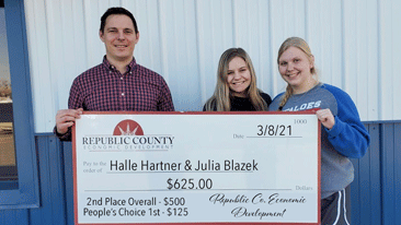 Halle Hartner and Julia Blazek Republic County High School KS Youth Entrepreneurship 2021