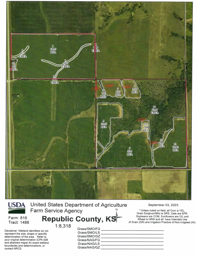 S 12 of NW 14 27-3-3 and SE 14 27-3-3, Belleville, KS (1)